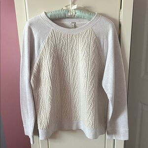 J. Crew Cream Textured Knit Sweater